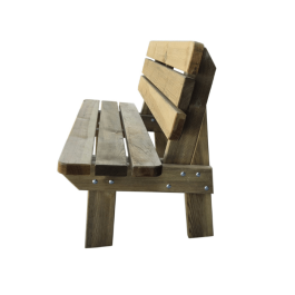 Banc Sylvestre en bois avec dossier 180x39 cm poids: 48kg résistante ,solide, éco-responsable