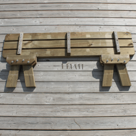 Banquette Boiséa en bois  180x39 cm poids: 26kg résistante ,solide, éco-responsable