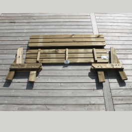 Banc Sylvestre en bois avec dossier 180x39 cm poids: 48kg résistante ,solide, éco-responsable