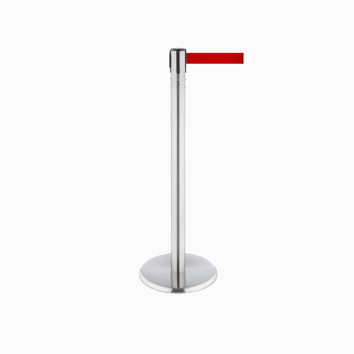 Poteau de guidage avec sangle pour délimitation zone ou foule Poteau de guidage avec sangle pour délimitation zone ou foule