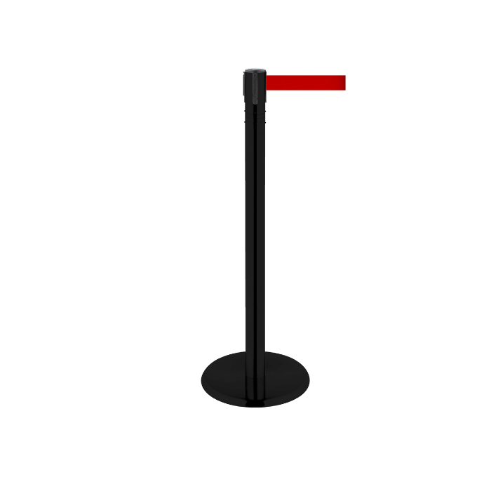 Poteau de guidage avec sangle pour délimitation zone ou foule Poteau de guidage avec sangle pour délimitation zone ou foule