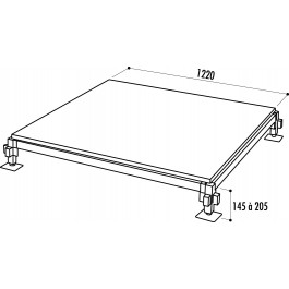 Plancher de bal 366 x 366 cm