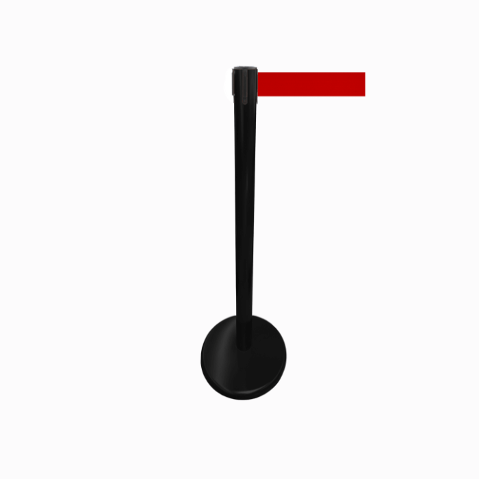 Poteau de guidage avec sangle pour délimitation zone ou foule Poteau de guidage avec sangle pour délimitation zone ou foule