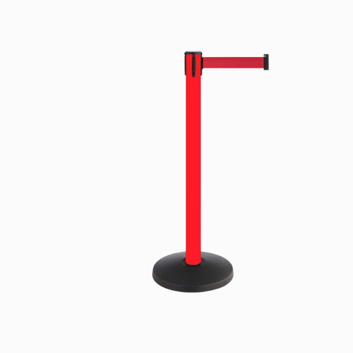 Poteau de guidage avec sangle pour délimitation zone ou foule Poteau de guidage avec sangle pour délimitation zone ou foule
