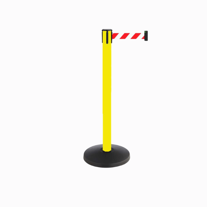 Poteau de guidage avec sangle pour délimitation zone ou foule Poteau de guidage avec sangle pour délimitation zone ou foule