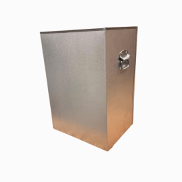 Corbeille Oléa pin du nord traité avec seau acier  – 90  litres - EUROSYLVIA
