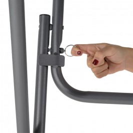 mange debout pliant, 80 cm gris foncé, plastique, résistante, solide, polyéthylène HDPE pur, recyclable, table 4 personnes
