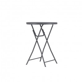 mange debout pliant, 80 cm gris foncé, plastique, résistante, solide, polyéthylène HDPE pur, recyclable, table 4 personnes