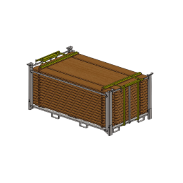 Rack de stockage cadenassable pour ensemble brasserie 200x80cm