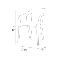 Fauteuil empilable Cool