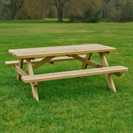 Table pique-nique en bois à poser 230x90cm PMR