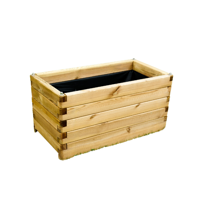 Jardinière Oléa en pin traité autoclave - 100x50cm poids: 35 kg résistante, solide et recyclable.