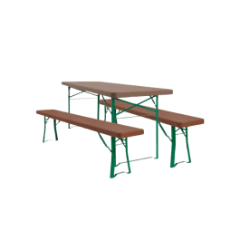 Ensemble brasserie Munich 220x70cm piètement cornière - ZOWN-Maxchief
