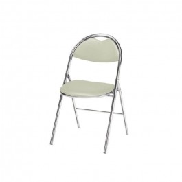 Chaise pliante Florence accrochable en tissu enduit M2  ivoire