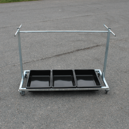 Chariot pour 24 grilles d'exposition - fabrication française