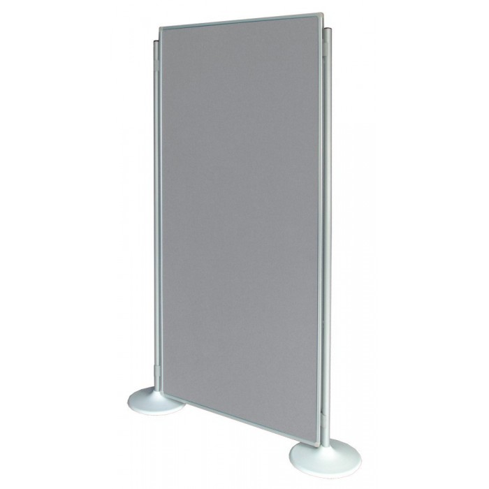 Panneau d'exposition clip'expo hauteur 200x100cm gris poteaux gris Panneau d'exposition clip'expo hauteur 200x100cm gris poteaux gris