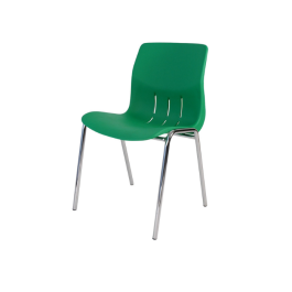 Chaise Kaline non accrochable M2 - piètement noir en  Ø 18mm  vert