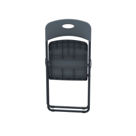 chaise pliante avec assise et dossier en polypropylène est équipée d'une barre anti enlisement