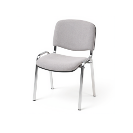 Chaise Iso empilable non accrochable en tissu M2 -piètement chrome -Fabrication française
