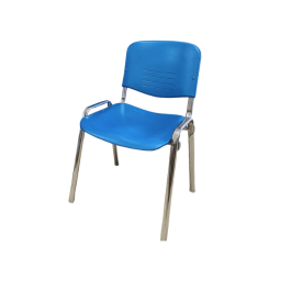 Chaise Iso empilable accrochable en polypro - piètement chrome -  fabrication française
