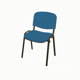 Chaise Iso en tissus enduis Mondial M2 empilable - piètement noir - FAP Collectivités - Fabrication française