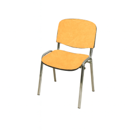 Chaise Iso  en tissus enduis Mondial M2 empilable - piètement chrome-FAP Collectivités - Fabrication française