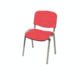 Chaise Iso  en tissus enduis Mondial M2 empilable - piètement chrome-FAP Collectivités - Fabrication française