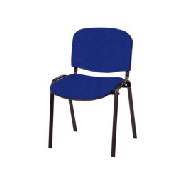 Chaise Iso en tissu Bondaï M1 empilable - piètement noir-Fabrication française-FAP-Collectivités