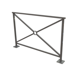 Barrière alliance de FAP COLLECRTIVITES sur platine  - longueur 150 cm