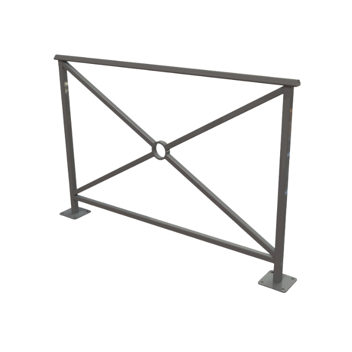 Barrière alliance de FAP COLLECRTIVITES sur platine  - longueur 150 cm Barrière alliance de FAP COLLECRTIVITES sur platine  - longueur 150 cm