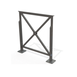 Barrière Croix de Saint André sur platines - longueur 84 cm