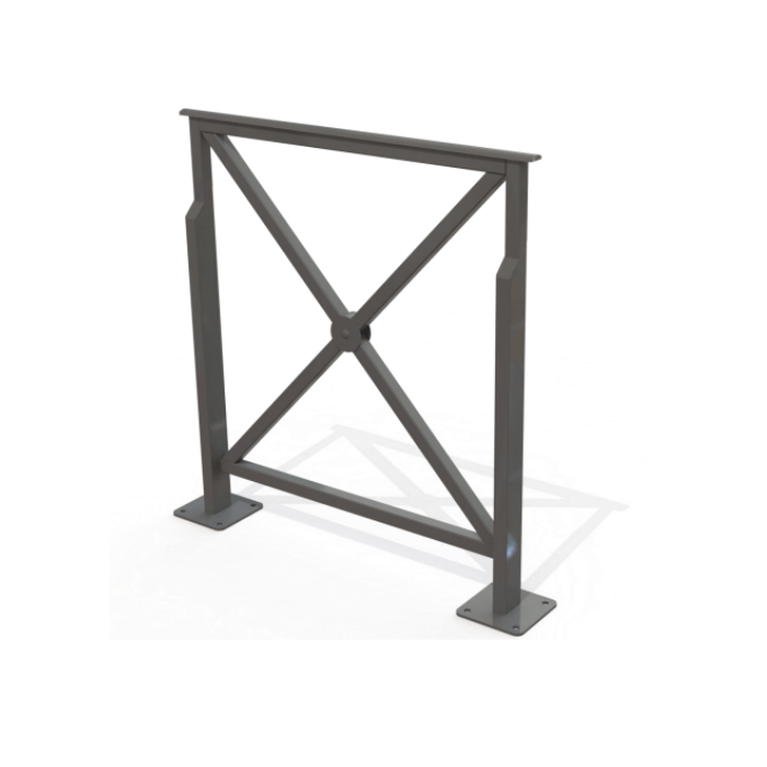 Barrière Croix de Saint André sur platines - longueur 84 cm Barrière Croix de Saint André sur platines - longueur 84 cm