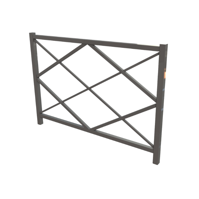 BARRIERE LOSANGE DE FAP COLLECTIVITES LG 1.55 M [PEINT]