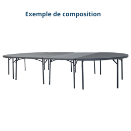 Table pliante polyéthylène HDPE Impérial200 New Classic 200X122cm - ZOWN-Maxchief de FAP COLLECTIVITES Table pliante polyéthylène HDPE Impérial200 New Classic 200X122cm - ZOWN-Maxchief de FAP COLLECTIVITES