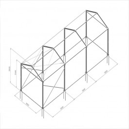 Tentes Structure Aluminium 18m² - 3x6m