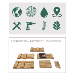 Jardinière Atrium 100x100x100 cm- 712l - HORTALIA