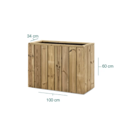 Jardinière Atrium 100x34x60 cm- 61 l - HORTALIA de FAP COLLECTIVITES