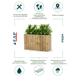 Jardinière Atrium 100x34x60 cm- 61 l - HORTALIA de FAP COLLECTIVITES