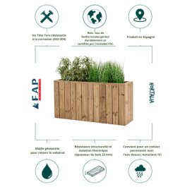 Jardinière Atrium 120x34x60 cm- 74 l - HORTALIA