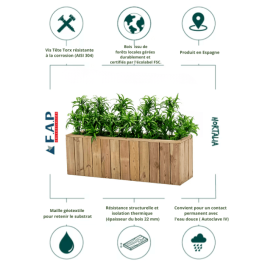 Jardinière Atrium 120x34x40 cm- 74 l - HORTALIA de FAP COLLECTIVITES