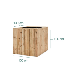 Jardinière Atrium 100x100x100 cm- 712 L - HORTALIA de FAP COLLECTIVITES