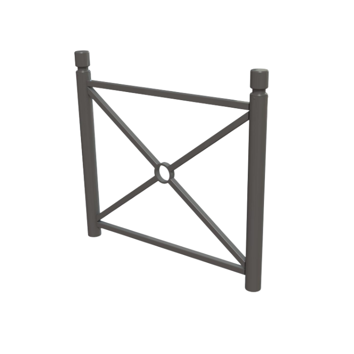 Barrière Harmonie -Tête 1 gorge à sceller - longueur 107 cm de FAP COLLECTIVITES