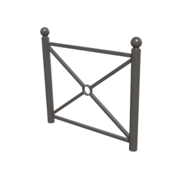 Barrière Harmonie à tête boule à sceller - longueur 107 cm de FAP COLLECTIVITES