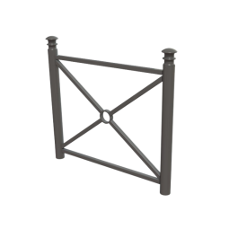 Barrière Harmonie à Tête Elégance à sceller - longueur 107 cm de Fap Collectivités