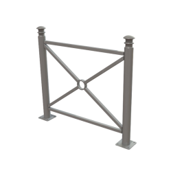 barrière Harmonie à tête Elégance sur platines - longueur 107 cm de  FAP Collectivités