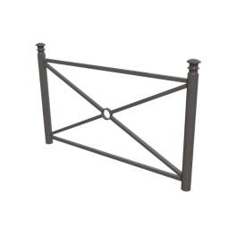 barrière Harmonie à tête 1 gorge à sceller - longueur 157 cm de  FAP Collectivités