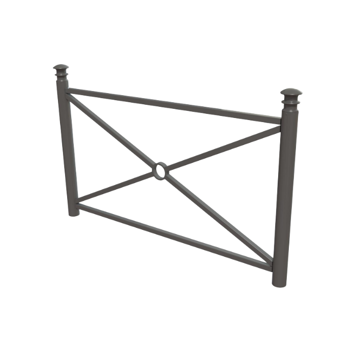 barrière Harmonie à tête 1 gorge à sceller - longueur 157 cm de  FAP Collectivités barrière Harmonie à tête 1 gorge à sceller - longueur 157 cm de  FAP Collectivités