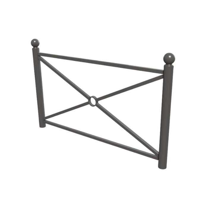 barrière Harmonie à tête boule à sceller - longueur 157 cm de FAP Collectivités barrière Harmonie à tête boule à sceller - longueur 157 cm de FAP Collectivités