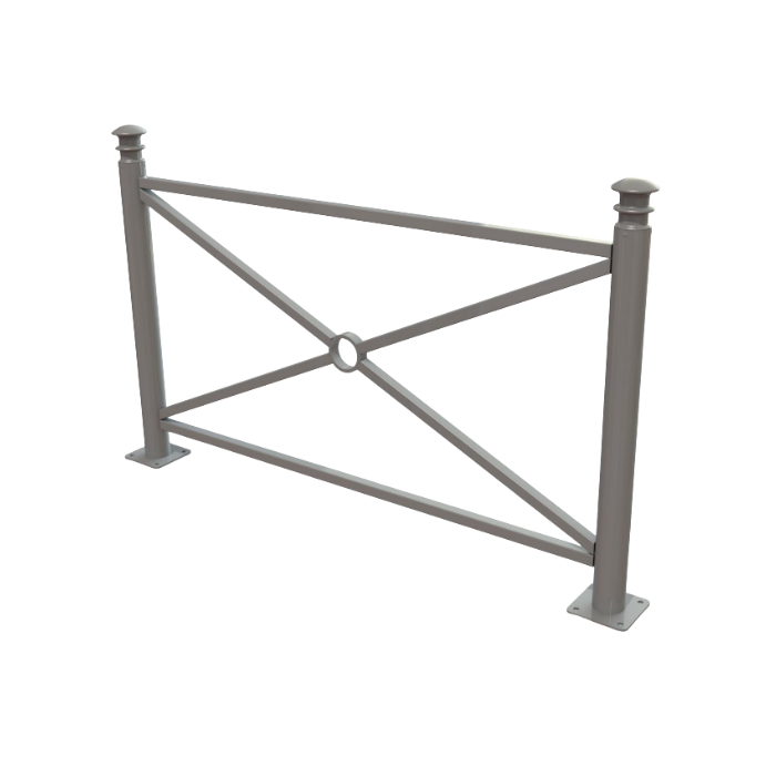 barrière Harmonie à tête Elégance sur platines - longueur 157 cm de FAP Collectivités barrière Harmonie à tête Elégance sur platines - longueur 157 cm de FAP Collectivités