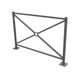 Barrière Versailles sur platines - longueur 147 cm de  FAP Collectivités